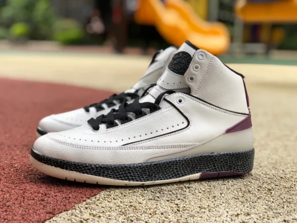 aj2 stampa serpente bordeaux A Ma Maniere x Air Jordan 2 Scarpe da basket retrò retrò nero spruzzato stampa serpente rosso DJ4375-160