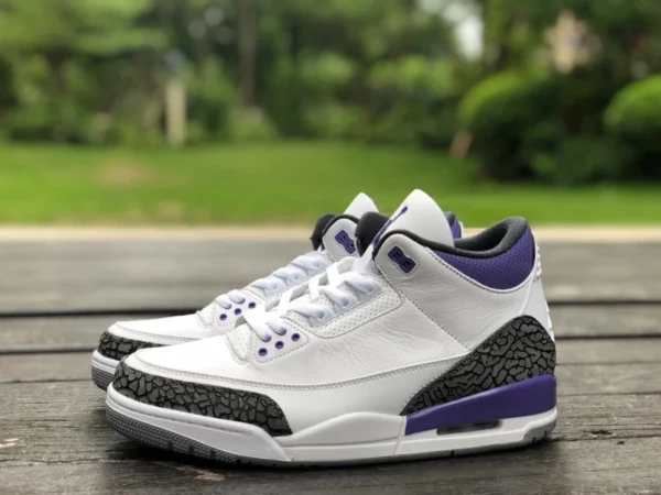 aj3 modello burst bianco e viola Air Jordan 3 Dark Iris bianco e viola Bianco/Nero-Iris scuro-Grigio cemento CT8532