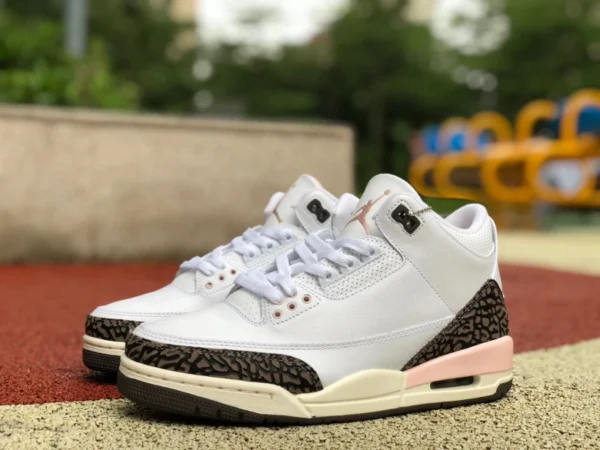 aj3 bianco marrone rosa Air Jordan 3 AJ3 bianco marrone rosa moka fiore di ciliegio retrò scarpe da basket CK9246-102