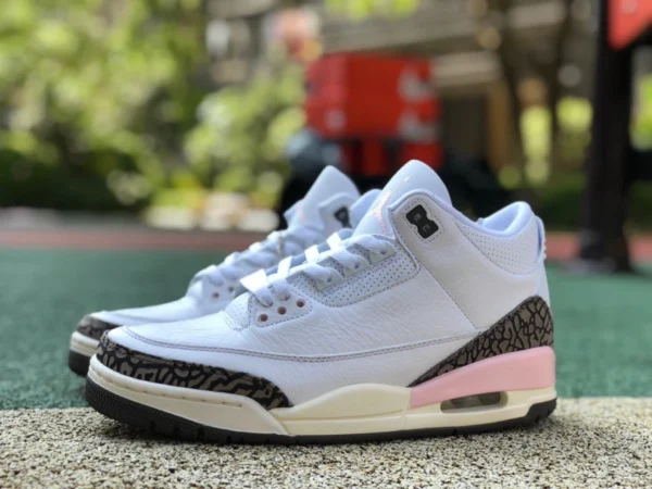 aj3 bianco marrone rosa puro originale Air Jordan 3 AJ3 Dark Mocha bianco marrone rosa mocha fiore di ciliegio retrò scarpe da basket CK9246-102