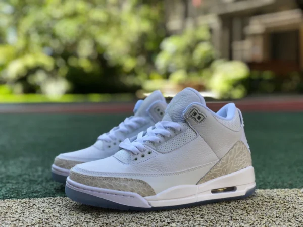 aj3 gatto bianco Air Jordan 3 Retro AJ3 modello bianco puro crackle gatto bianco 136064-111