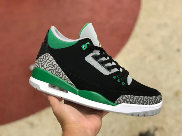 aj3 nero verde cemento Air Jordan 3 Retro Pine Green scarpe da basket retrò alte nere verdi CT8532-030