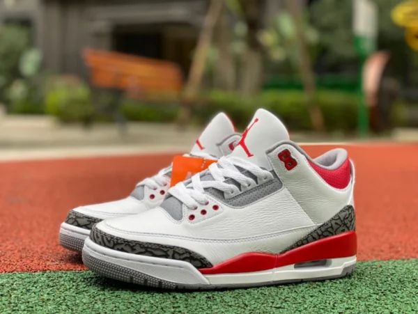 aj3 rosso fiamma Air Jordan 3 rosso fiamma bianco rosso scarpe da basket retrò mid-top DN3707-160