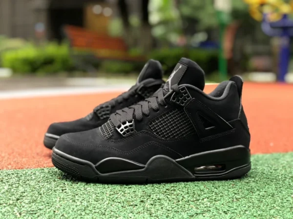 aj4 Black Cat puro originale Air Jordan 4 Black Cat AJ4 Black Cat Eminem stesso stile CU1110-010