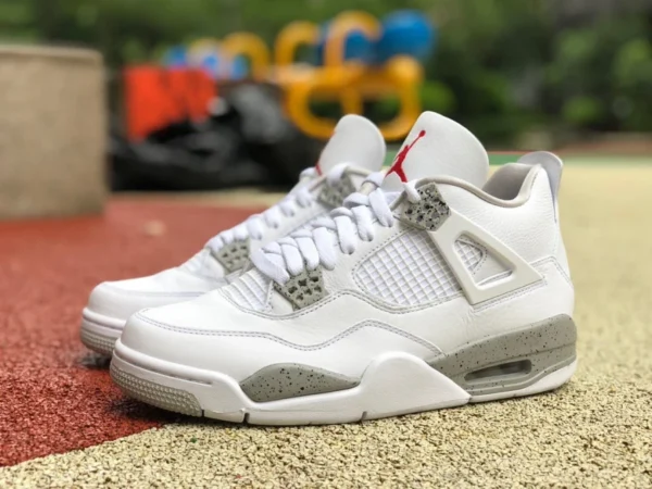 aj4 bianco Oreo puro originale Air jordan 4 bianco oreo aj4 bianco Oreo grigio e bianco cemento splash inchiostro CT8527-100