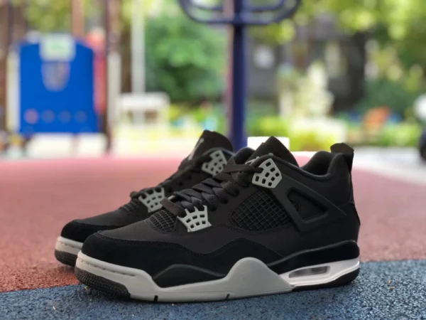 aj4 tela nera puro originale Air Jordan 4 "Black Canvas" gatto nero 2.0 tela nera DH7138-006