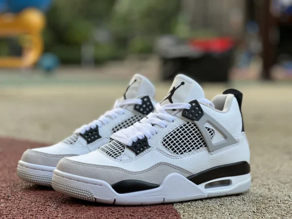 aj4 grigio bianco nero versione economica di Air Jordan 4 AJ4 piccole scarpe da basket bianche cemento grigio bianco nero DH6927-111