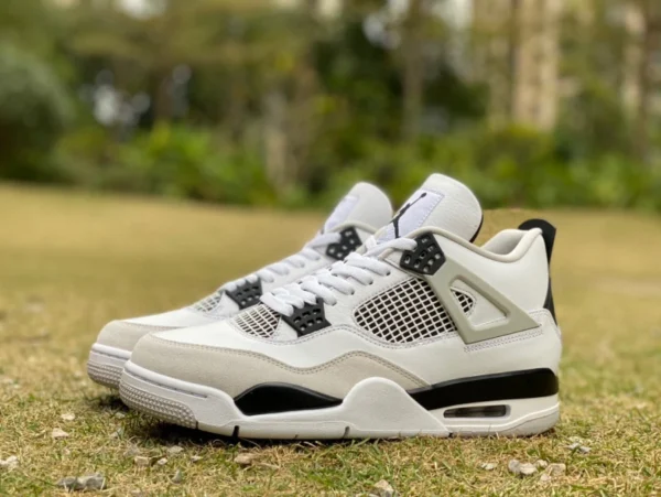 aj4 grigio bianco nero t1 puro originale Air Jordan 4 AJ4 piccole scarpe da basket panda bianco cemento grigio bianco nero DH6927-111