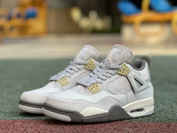 aj4 Grey Rabbit T1 puro originale Air Jordan 4 SE Craft Mid AJ4 scarpe da basket mid-top da uomo in pelle scamosciata grigio verde DV3742-021