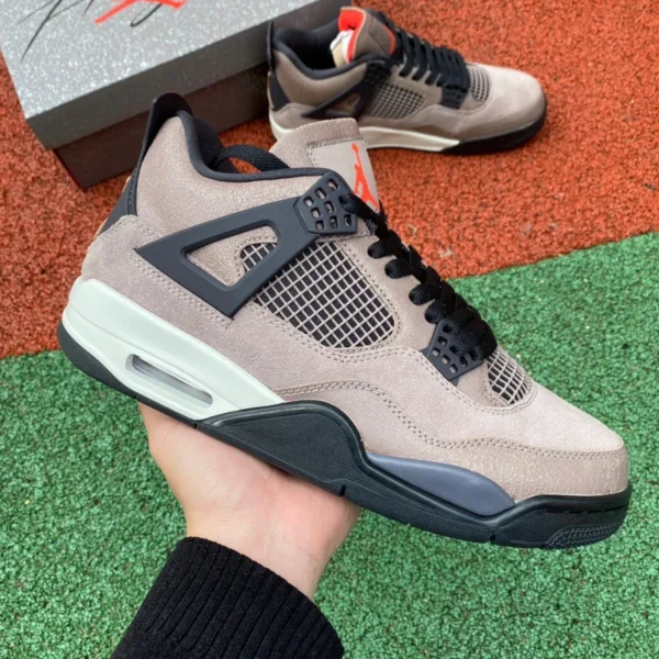 aj4 nero marrone moka Air Jordan 4 AJ4 nero marrone mocha piccole ts sneakers di tendenza in pelle scamosciata DB0732-200