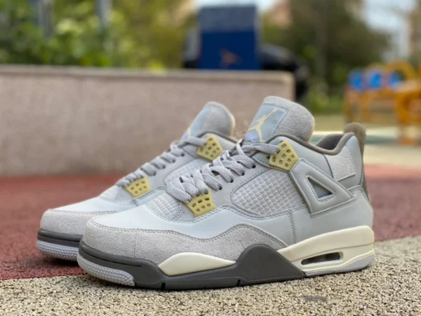 Aj4 coniglio grigio primo strato in pelle Air Jordan 4 SE Craft AJ4 scarpe da basket retrò in pelle scamosciata grigio verde DV3742-DV2262-021