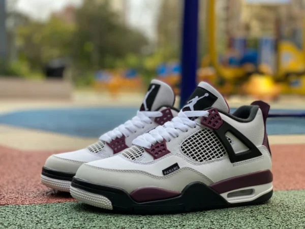 Aj4 Paris versione consigliata in pelle primo strato Air Jordan 4 PSG AJ4 Paris bordeaux Saint-Germain Manchester United famose scarpe da basket CZ5624-100