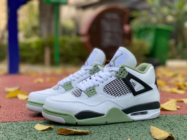 aj4 bianco verde salvia puro originale Air Jordan 4 AJ4 bianco e nero verde bianco verde nero verde matcha salvia verde avocado AQ9129-103