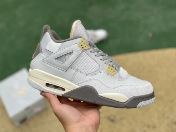 aj4 Grey Rabbit s2 puro originale Air Jordan 4 SE Craft AJ4 grigio verde camoscio retrò scarpe da basket DV3742-DV2262-021