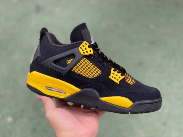 aj4 tuono nero e giallo pezzo tagliato puro originale Air Jordan 4 Thunder Mid AJ4 tuono nero e giallo DH6927-017