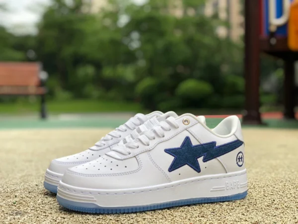 Apeman fondo in cristallo bianco e blu nuova versione BAPE STA SK8 nuove sneakers star scarpe casual Apeman scarpe sportive basse