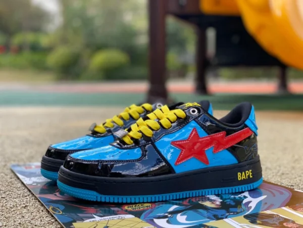 Ape Man Marvel co-branded Black Widow Marvel x Bape STA sneakers moda trendy nero blu rosso Marvel co-branded Black Widow