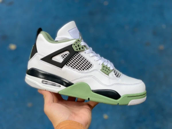 aj4 bianco verde salvia Air Jordan 4 AJ4 bianco verde nero matcha verde sale marino scarpe da basket mid-top AQ9129-103 131