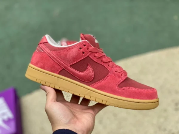 Dunk gomma grezza rossa pura originale Nike Dunk SB Sneakers basse in gomma grezza rosso mattone DV5429-600