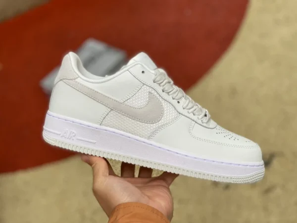 AF1 modello congiunto bianco e grigio puro originale Slam Jam x Nike Air Force 1 Low sneakers basse antiscivolo bianche DX5590-100