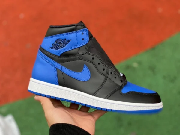 aj1 blu royal vecchio modello alto top DG puro originale Air Jordan 1 OG Retro Royalblue AJ1 nero blu blu royal 555088-007