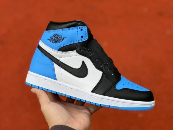 aj1 nero North Carolina blu alte Air Jordan 1 "University Blue" nero North Carolina blu piccolo ossidiana DZ5485-400