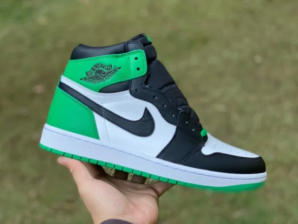 aj1 Celtics alta top puro originale Air Jordan 1 "Lucky Green" nero e bianco verde Celtics DZ5485-031