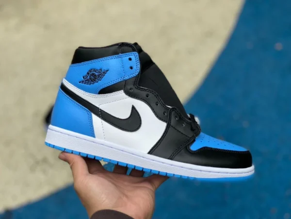 aj1 nero North Carolina blu versione alta più economica di Air Jordan 1 "University Blue" nero North Carolina blu piccola ossidiana DZ5485-400