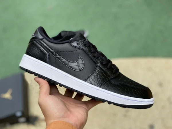 aj1 Black Golf puro originale Air Jordan 1 Low AJ1 nero casual scarpe da golf impermeabili low-cut DD9315-003