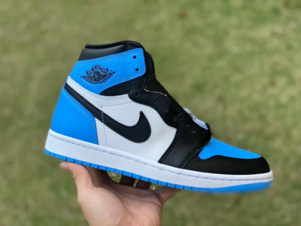 aj1 nero North Carolina blu alta qualità Air Jordan 1 "University Blue" nero North Carolina blu piccola ossidiana DZ5485-400