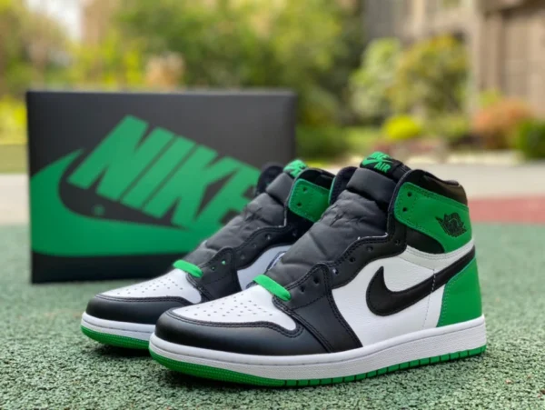 aj1 nero e bianco verde taglio alto pezzo originale puro Air Jordan 1 "Lucky Green" bianco e nero verde Celtics DZ5485-031