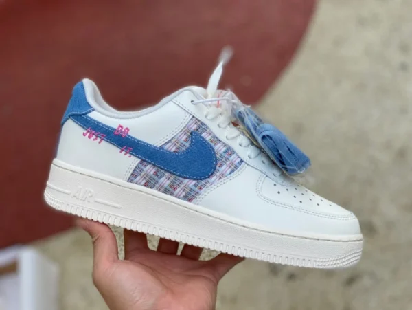 AF1 denim piccola fragranza bassa pura originale Nike Air Force 1 Scarpe da donna Nike AF1 denim piccola fragranza Air Force One sneakers FJ7740-141