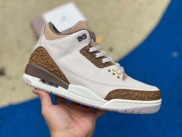 aj3 pelle primo strato grigio marrone Air Jordan 3 Palomino CT8532-102