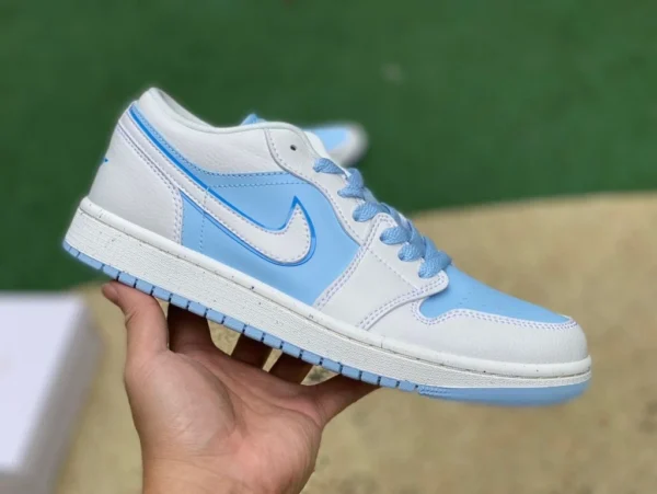 aj1 North Carolina blu basso puro originale Air Jordan 1 Low AJ1 bianco blu North Carolina blu ghiaccio blu scarpe da ginnastica casual scarpe da basket DV1299-104