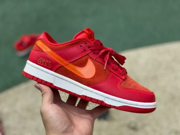 Dunk rosso Atlanta puro originale Nike Dunk Low ATL Atlanta sneakers basse rosse a tema città FD0724-657