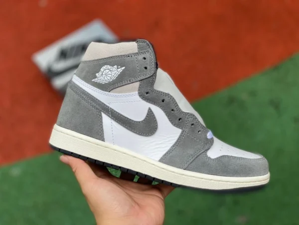 aj1 scatola originale aggiornata alta grigio lavato Air Jordan 1 High OG grigio lavato "Washed Heritage" DZ5485-051