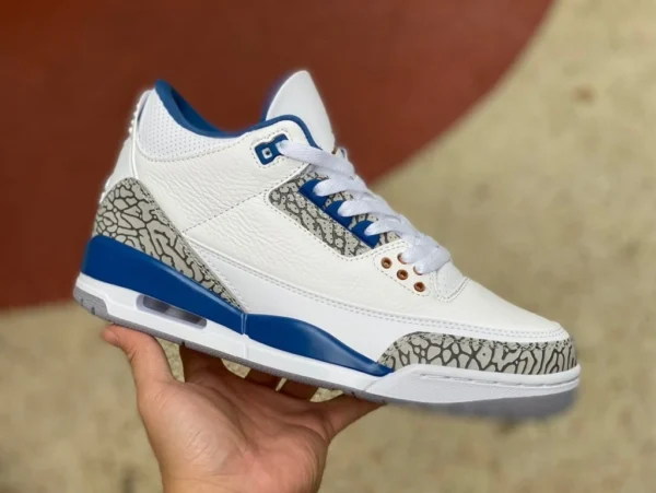 aj3 White and Blue Wizards versione economica di Air Jordan 3 Retro "Wizards" Platinum Blue Wizards ct8532-148