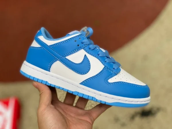 Scarpe da bambino Dunk University Blue Mengbao Nike Dunk Low Retro "University Blue" Scarpe da ginnastica basse leggere per bambini di mezza età University Blue CW1