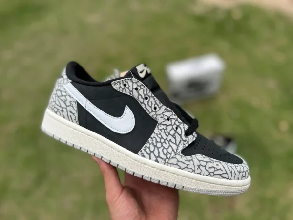 aj1 modello elefante scoppio versione bassa del commercio estero Air Jordan 1 Low OG “Black Cement” top basso cz0790-001