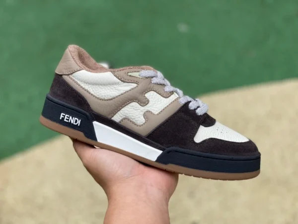 Fendi grigio marrone FEND Fendi Match sneakers basse allacciate da uomo