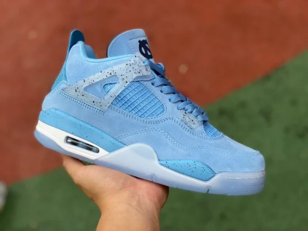 aj4 North Carolina Blue University Air Jordan 4 AJ4 PE North Carolina Blue University esclusivo UNC