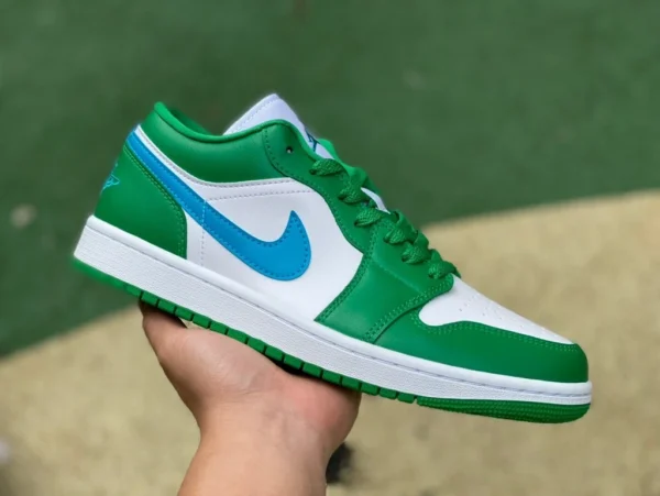 aj1 bianco verde blu basso puro originale Air Jordan 1 Low AJ1 bianco verde blu retrò casual basso top DC0774-304