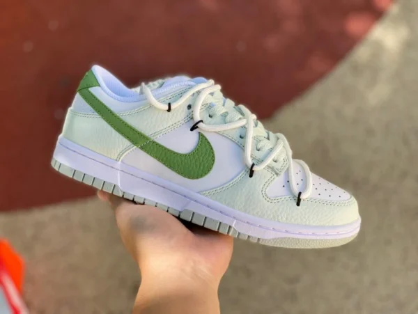 Dunk cinturino bianco verde chiaro Nike Dunk Low sneakers sportive basse retrò antiscivolo bianche verde chiaro DN1431-102