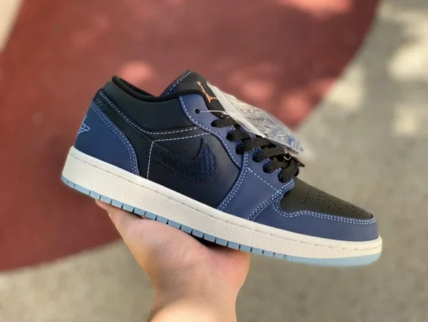 aj1 nero e blu Air Jordan 1 Low AJ1 nero e blu top basso fj5478-010