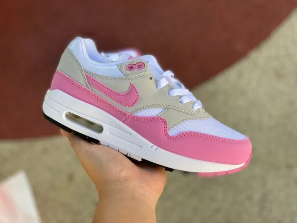 Max1 bianco polvere Nike Air Max 1 "Fuchsia Dream" scarpe casual basse traspiranti resistenti all'usura bianco polvere DZ2628-001