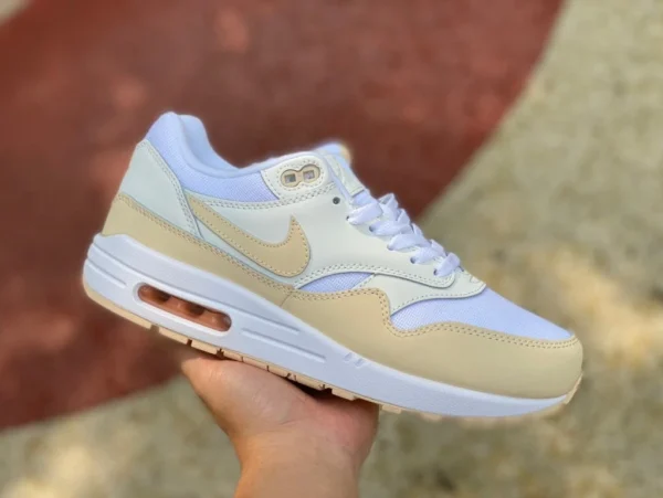 Max1 bianco beige Nike/Nike Air Max 1 scarpe da corsa sportive casual basse e ammortizzanti retrò FB5060-100