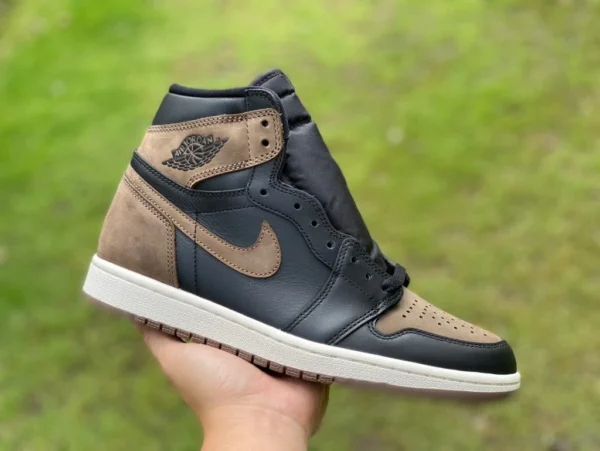 aj1 mocha nero pelle marrone Y versione Air Jordan 1 High OG "Palomino" pelle mocha high top marrone nero DZ5485-020