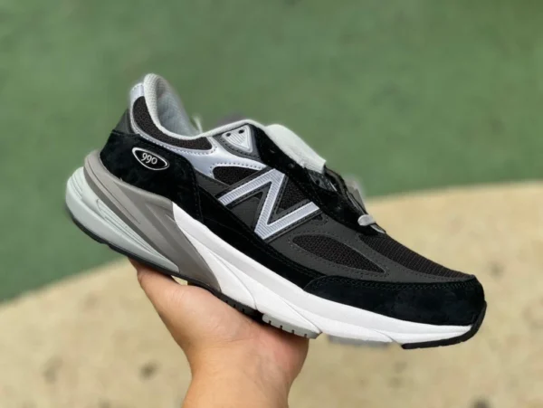 NB990v6 Nero e grigio bianco New Balance M990V6 Scarpe da corsa casual riflettenti presidenziali americane retrò da uomo e da donna M990BK6