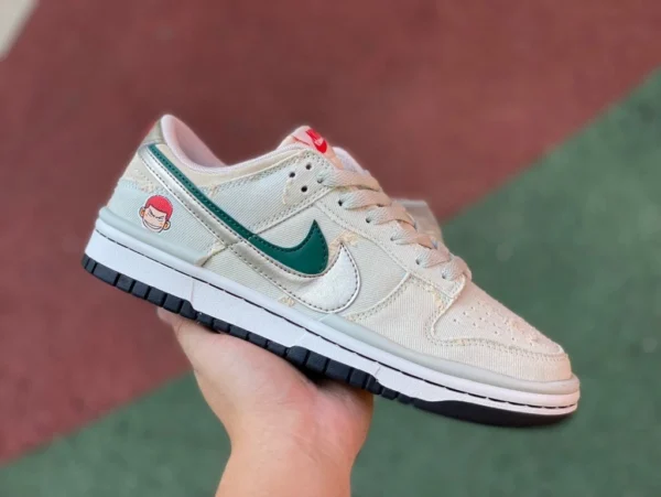 Dunk percorso di alberi di ciliegio in fiore bianco e verde Nike SB Dunk Low Sakura percorso in legno riso doppio gancio bianco e verde DZ2794-168