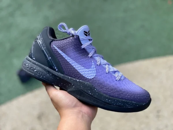 Kobe 6 nero e viola s2 pura abilità di combattimento reale originale NIKE KOBE 6 EYBL Kobe 6 ZK6 scarpe da basket DM2825-001